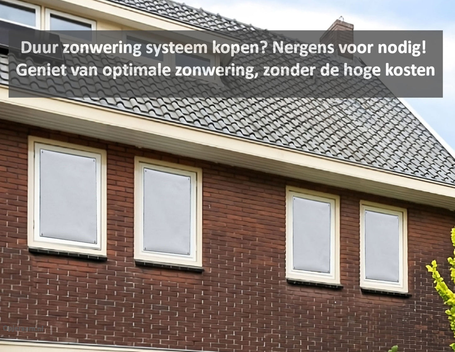 Schaduwdoek met Zuignappen (OP MAAT GEMAAKT)