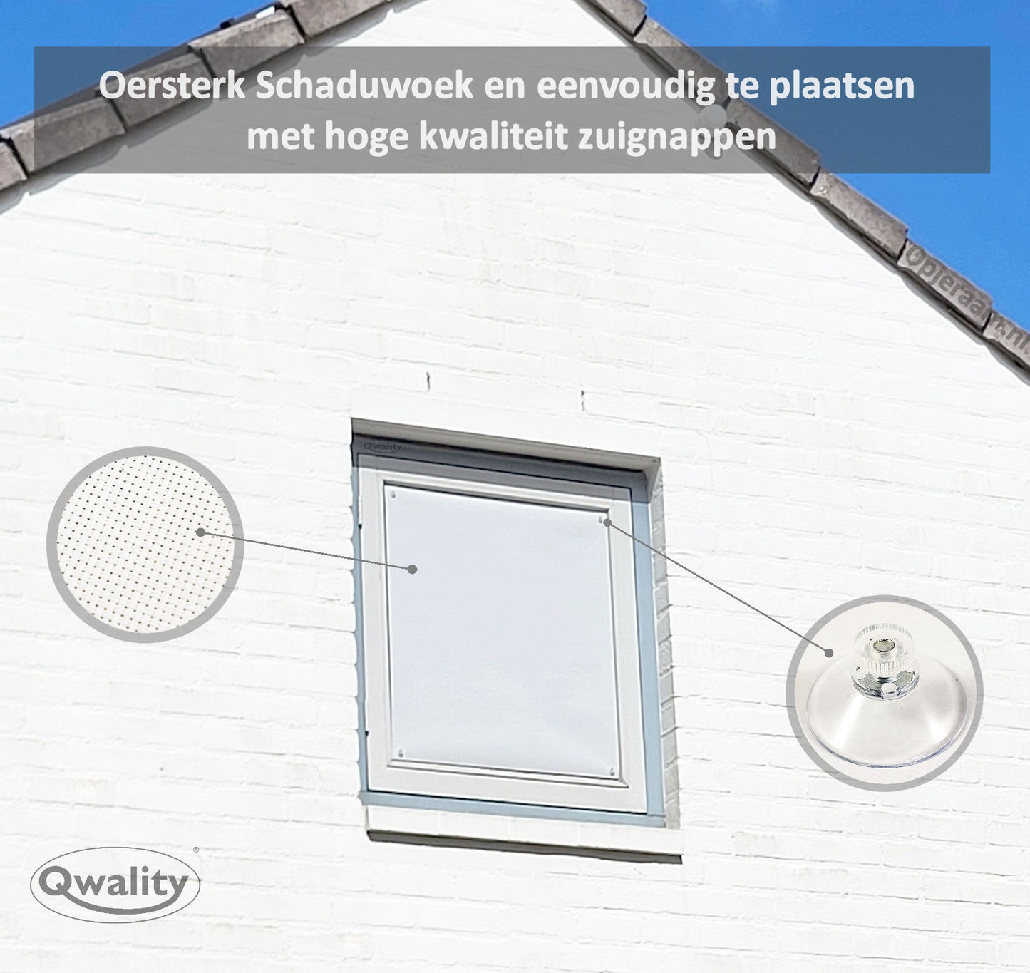 Schaduwdoek met Zuignappen (OP MAAT GEMAAKT)